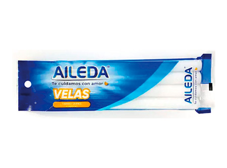  VELA BLANCA MEDIANA PQ X 4 UN AILEDA 