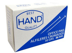  ALFILER CAJA X 50 GR HAND 26 MM. 