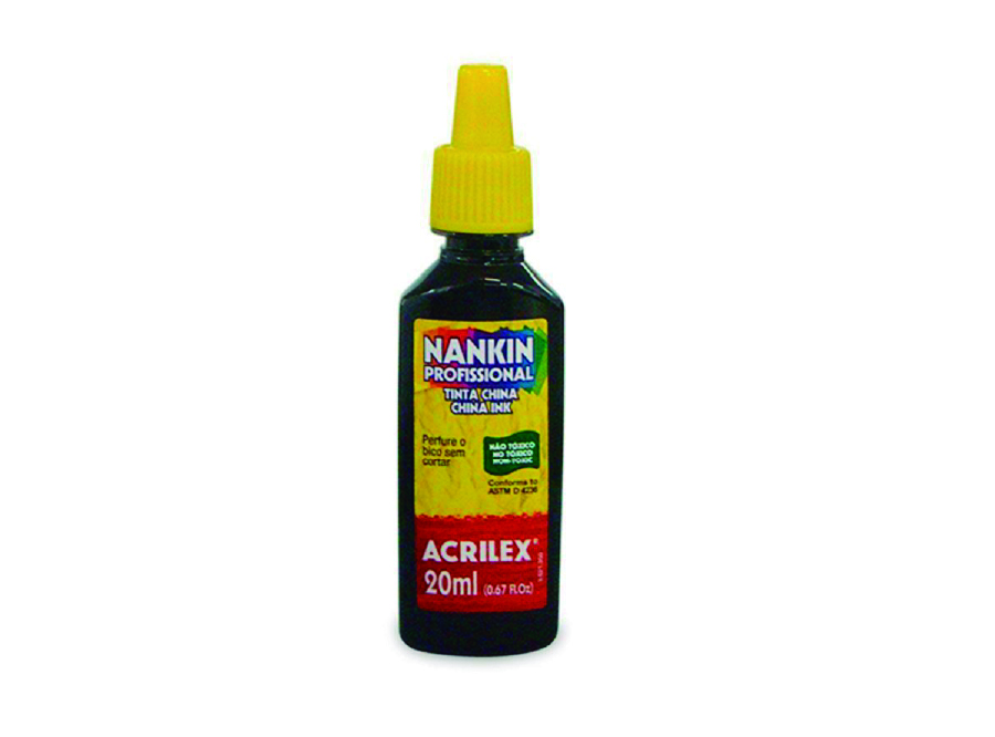  TINTA CHINA 20 ML. ACRILEX NEGRA 