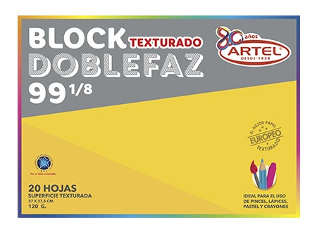  BLOCK DIBUJO  99 1/8 20 HJ ARTEL DOBLE FAZ 