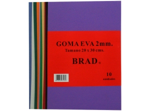  GOMA EVA 30X20 X 10 UN 2MM COL.SURT HAND 