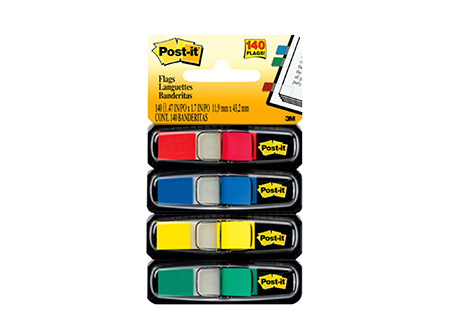 SEPARADOR TAPE FLAGS COLORES SURTIDOS 3M** 