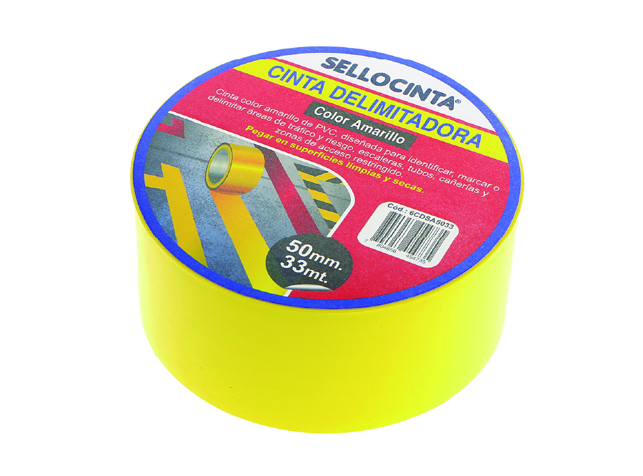  CINTA DELIMITADORA 50 X 33 MT AMARILLA SELLOCINTA 