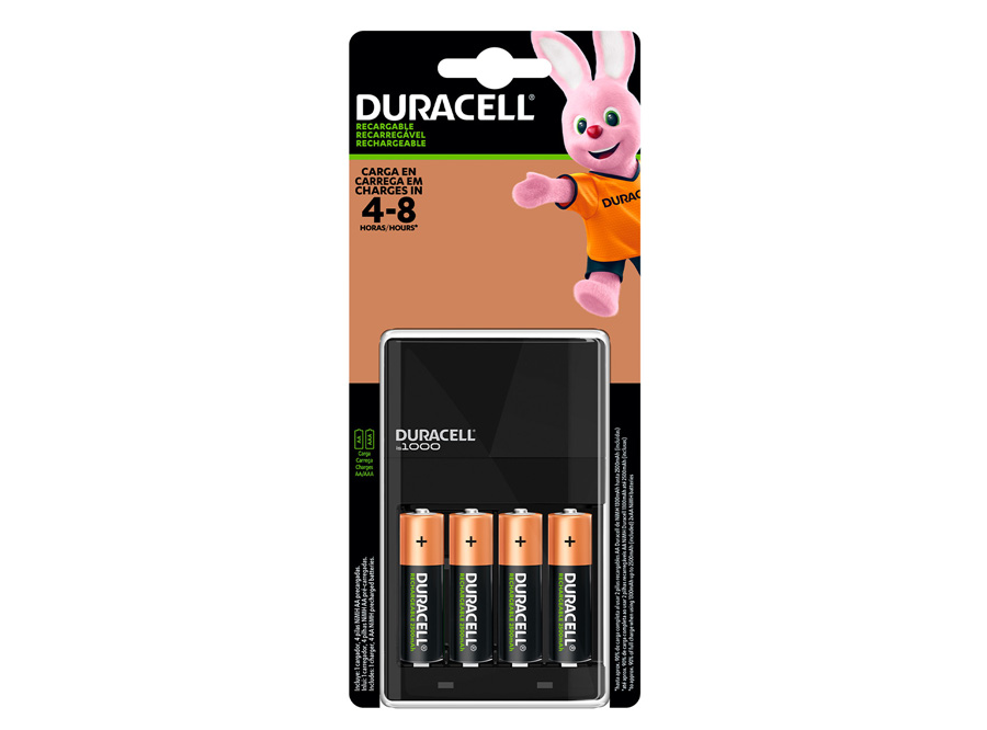  CARGADOR PILA AA-AAA DURACELL+4 PILAS AA 