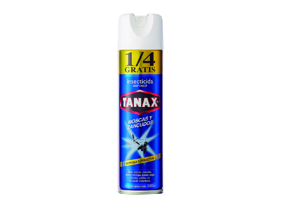  INSECTICIDA A/SOL 220 CC +1/4 GRATIS TANAX MOS/ZAN 