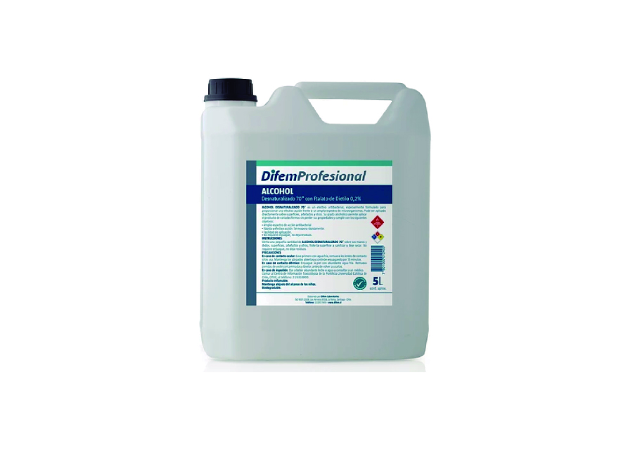  ALCOHOL DESNATURALIZADO 5 LT DIFEM 70% 