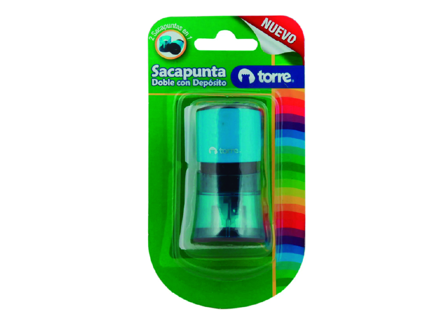  SACAPUNTA PLAST.C/DEPOSITO CILINDR DOBLE TORRE 