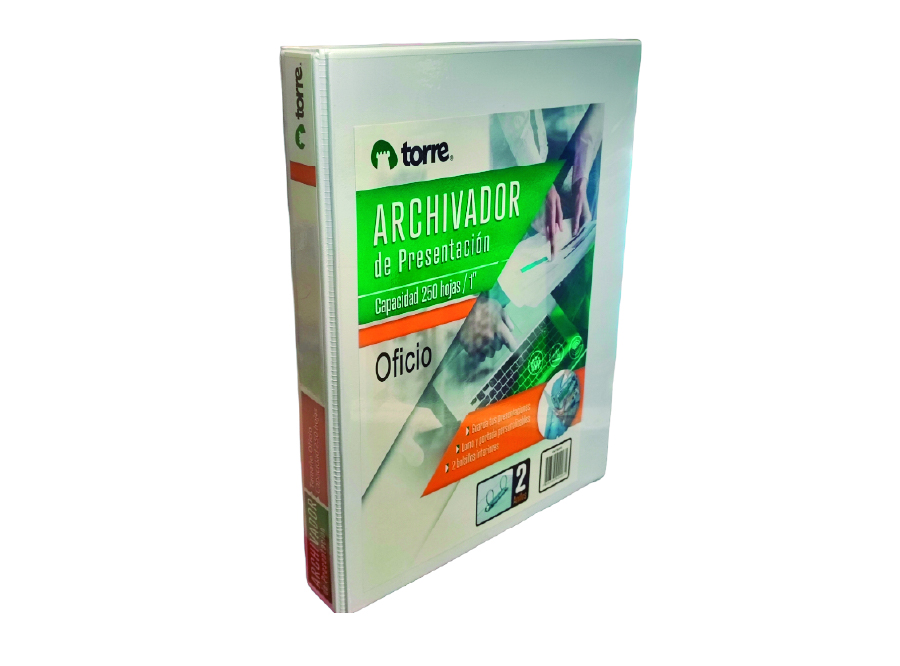  ARCHIVADOR OFICIO C/PRES.BLANCO 2 AROS 2.0 TORRE 