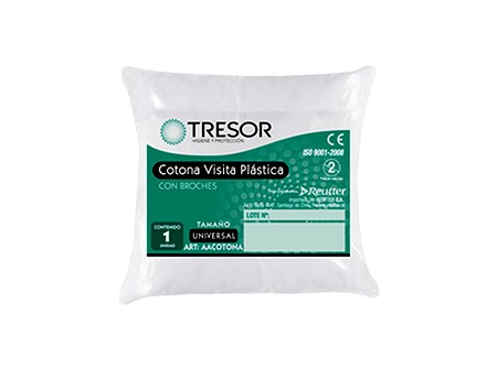  COTONA DESECHABLE DE VISITA C/BROCHE BLANCO 