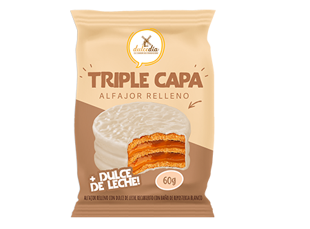  ALFAJOR 3 CAPAS CH/BCO X 24 UN X 60 GR DULCEDIA 