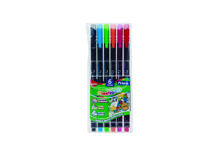  MARCADOR FINELINER DP X 6 COL.TORRE 0.4 