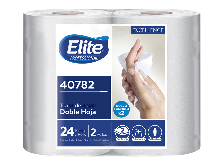  TOALLA PAPEL  2 ROLL. 24 MT. ELITE D/H EXCELLENCE 