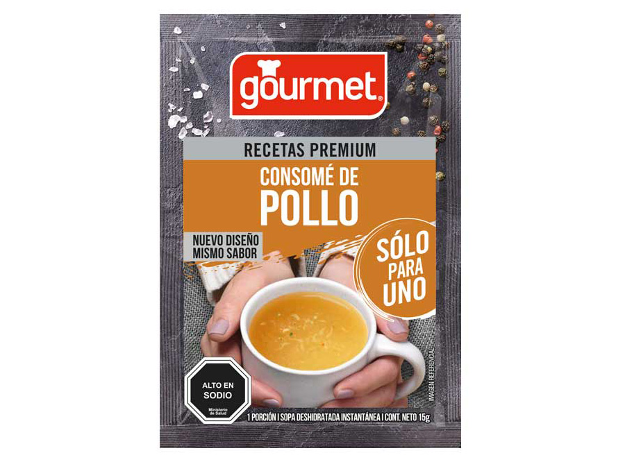  SOPA CONSOME POLLO P/UNO 15 GR X 40 UN GOURMET 