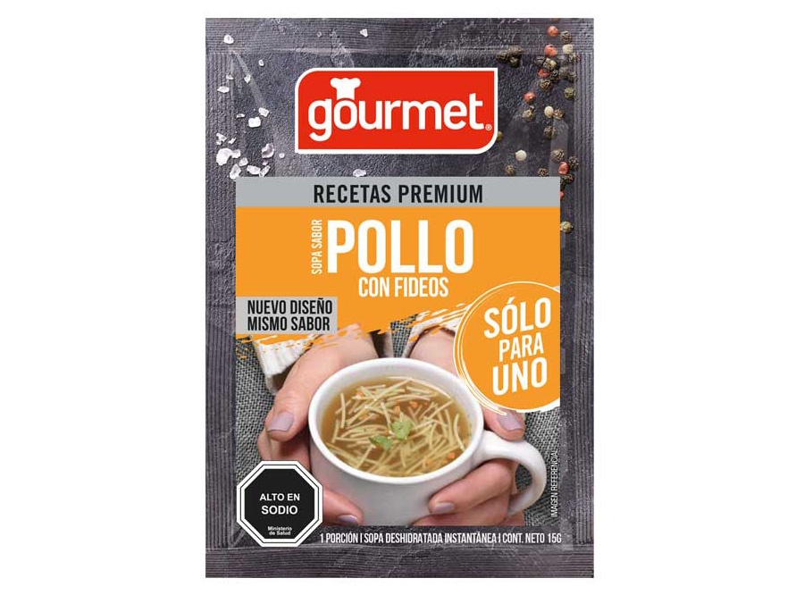  SOPA POLLO FIDEOS P/UNO 15 GR X 40 UN GOURMET 