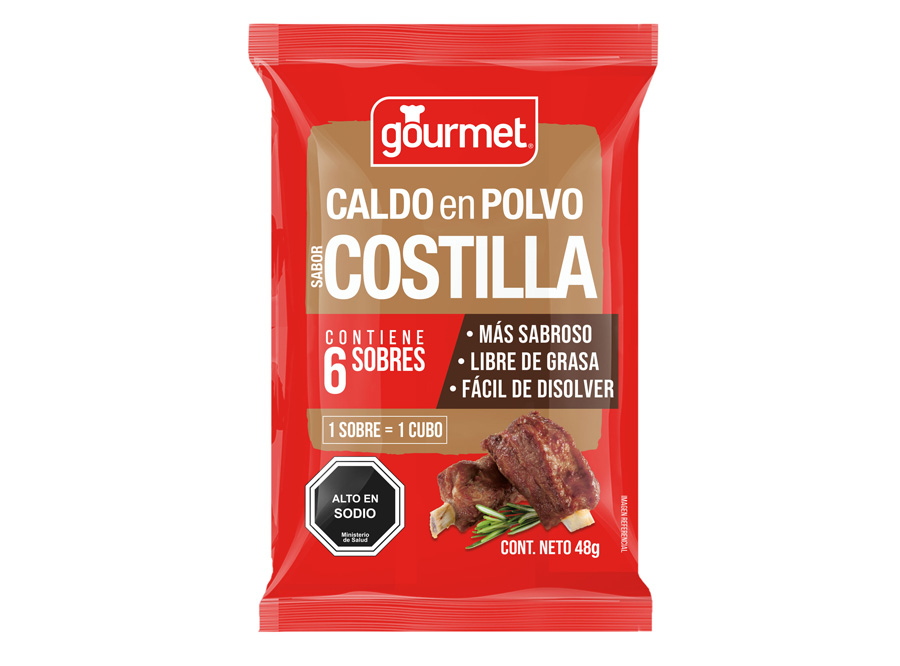  CALDO POLVO S/COSTILLA 6 UN X 18 UN GOURMET 