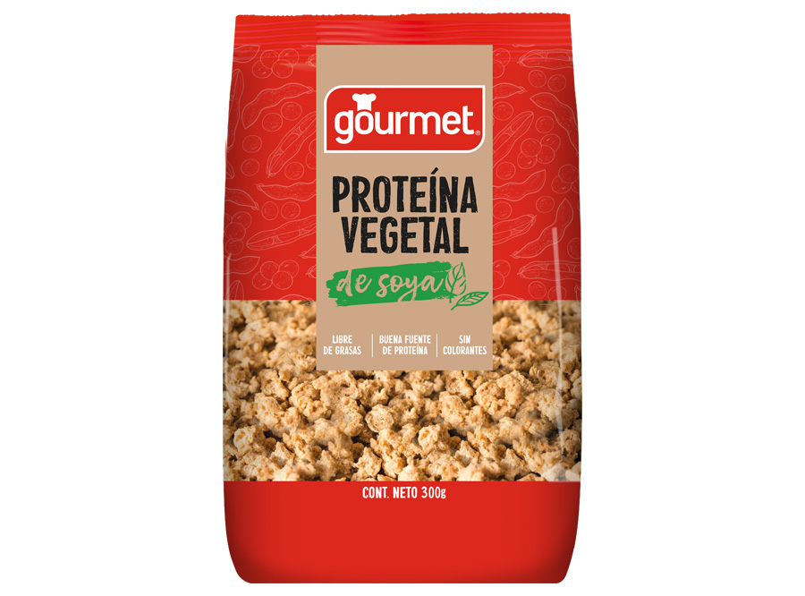  PROTEINA VEGETAL DE SOYA 300 GR GOURMET 