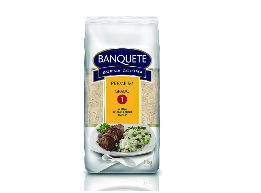  ARROZ   1 KG GDO.1 PREMIUM BANQUETE GRANO LARGO 