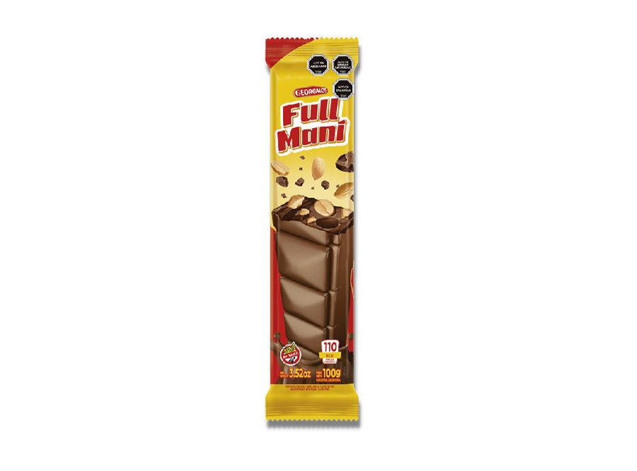  CHOCOLATE 100 GR X 10 UND FULL MANI 