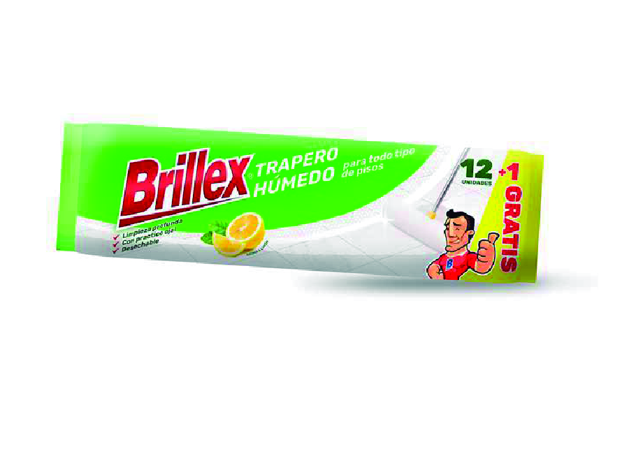  TRAPERO DESECHABLE PQ X 12 UN LIMON BRILLEX 