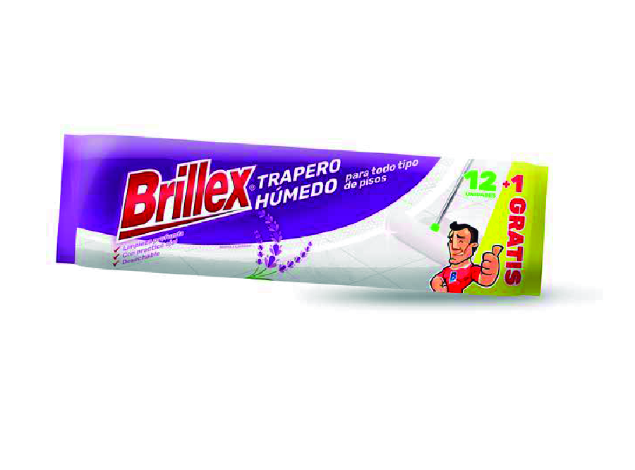  TRAPERO DESECHABLE PQ X 12 UN LAVANDA BRILLEX 