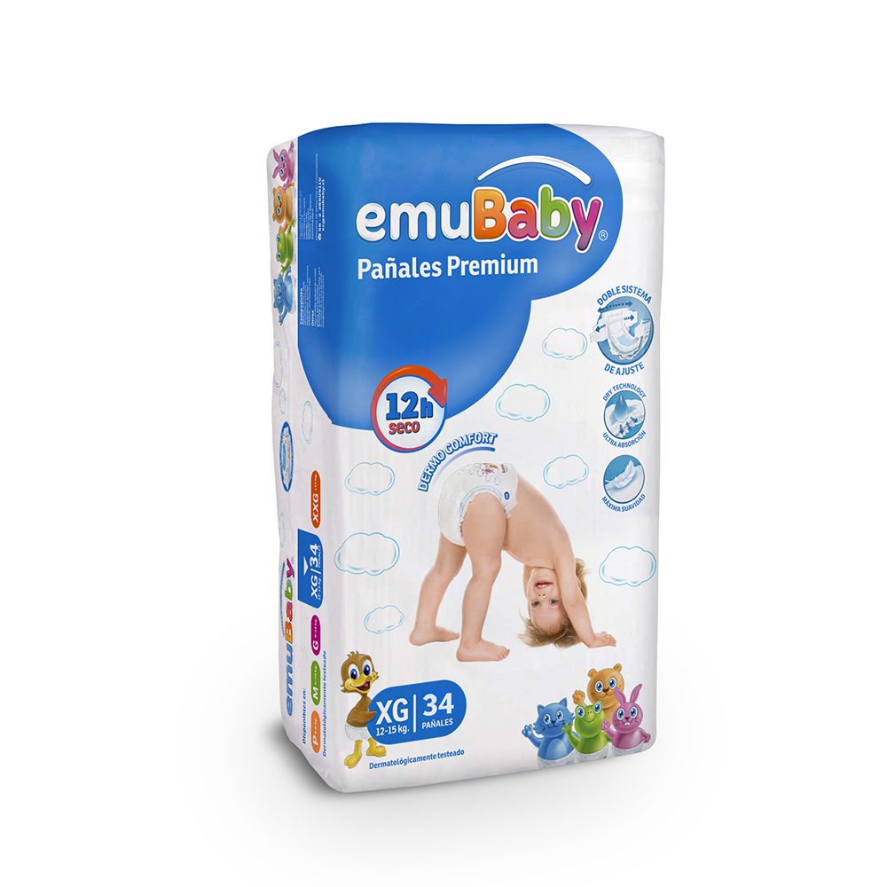  PANAL EMUBABY SUPER PREMIUM PQT X 34 UN XG 