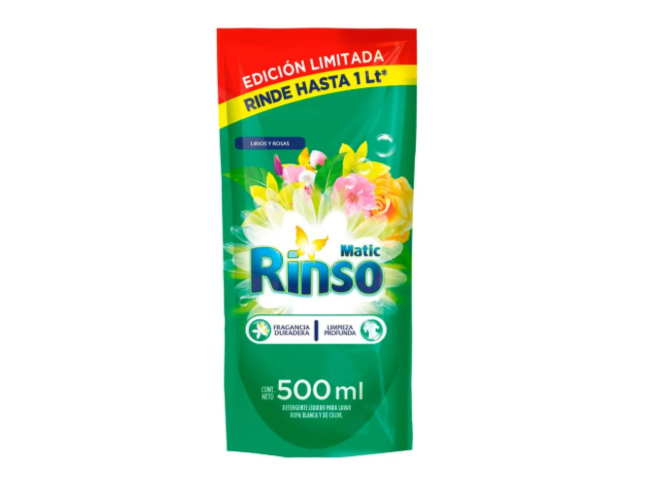  DETERGENTE LIQUIDO  500 ML RINSO DOYPACK 