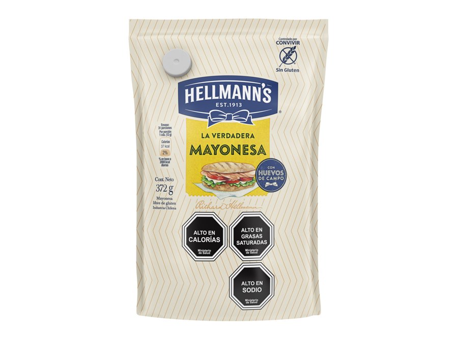  MAYONESA 372 GR DOYPACK HELLMANNS** 