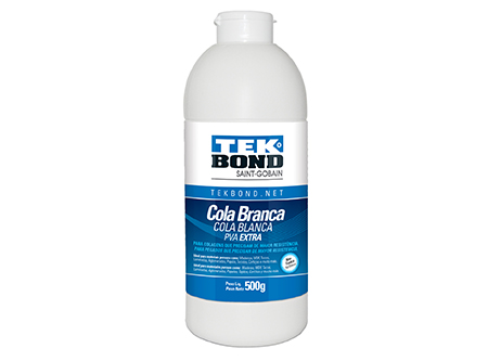  ADHESIVO COLA FRIA EXTRA PVA 500GR TEKBOND BLANCA 