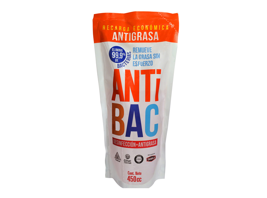  LIMPIADOR A/GRASA 450 CC DOYPACK ANTIBAC 