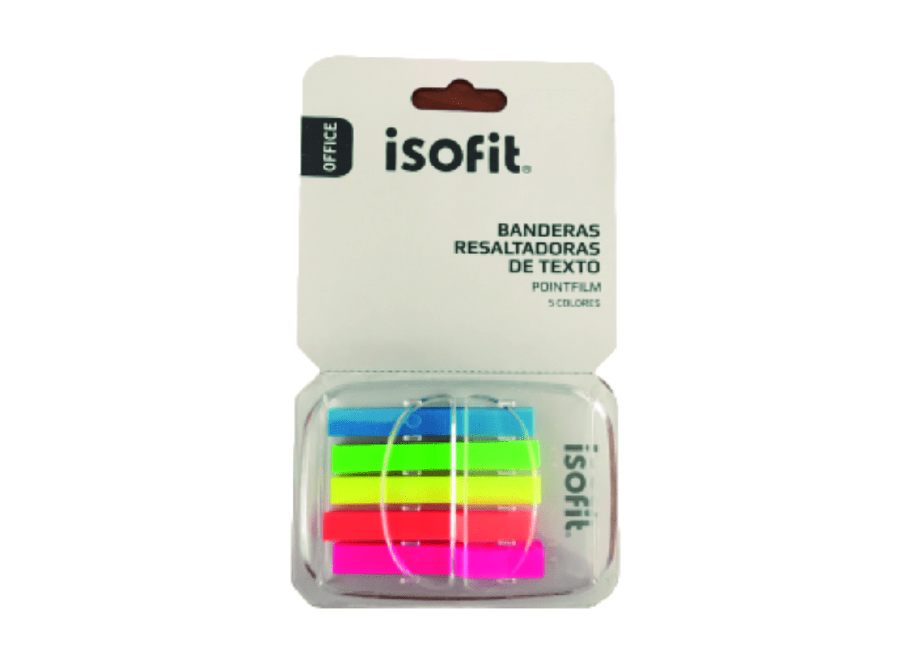  SEPARADOR PAG ISOFIT 5 COLORES BANDERITA 