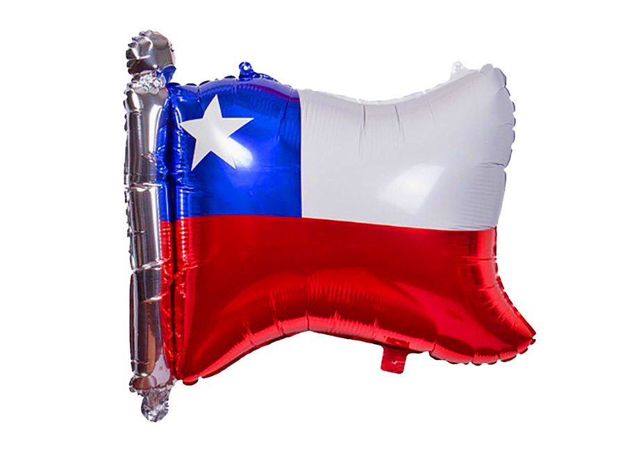  F.PATR.GLOBO METAL BANDERA CHILE 64X55CM21205 