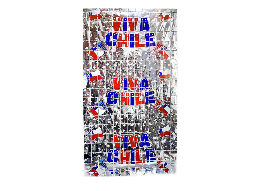  F.PATR.MURAL METAL VIVA CHILE PLATEAD 2X1MT 2142 