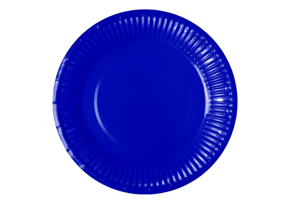  PLATO CARTON 18CM RED. AZUL X 10 UN FECO 