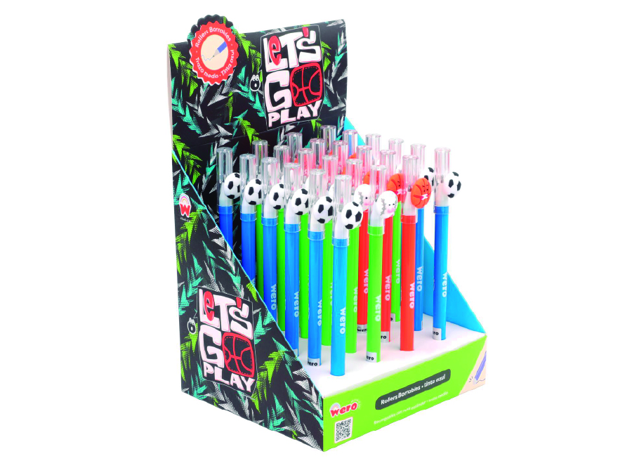  BOLIGRAFO GEL 1.0 BORRABLE BOX 24 UND FUTBOL WERO 
