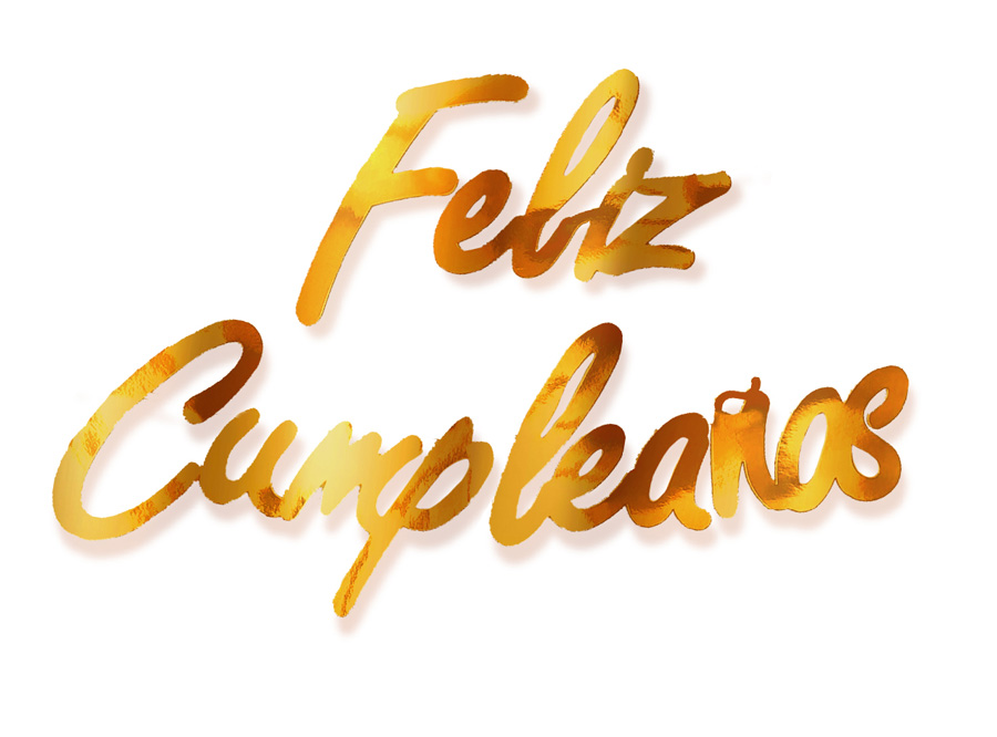  GUIRNALDA FELIZ CUMPLEAOS CURSIVO DORADO 1MT 1UN 