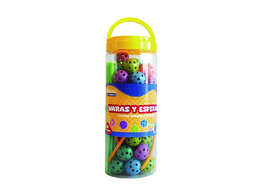  DIDACTICO ADETEC VARAS Y ESFERAS CONECT. 90 PZAS 