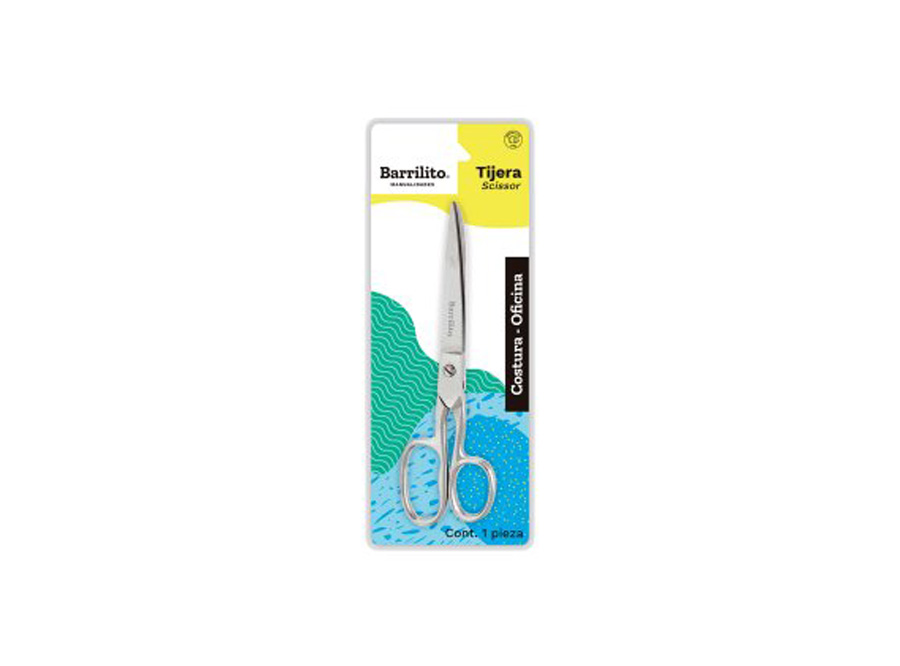  TIJERA OFICINA 17.7 CM ACERO INOX. BARRILITO 