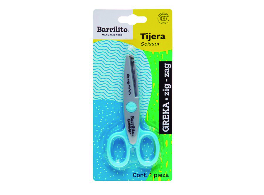  TIJERA ESCOLAR GREKA ZIG ZAG BARRILITO 