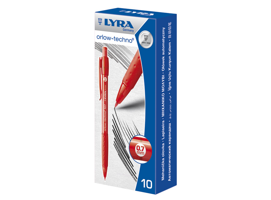  PORTAMINA 0.7MM LYRA C/GRIP ROJO 