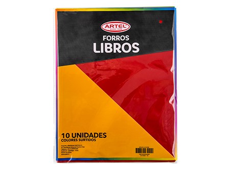  FORRO LIBRO 30X46CM. X 10UN COL.SURT ARTEL 