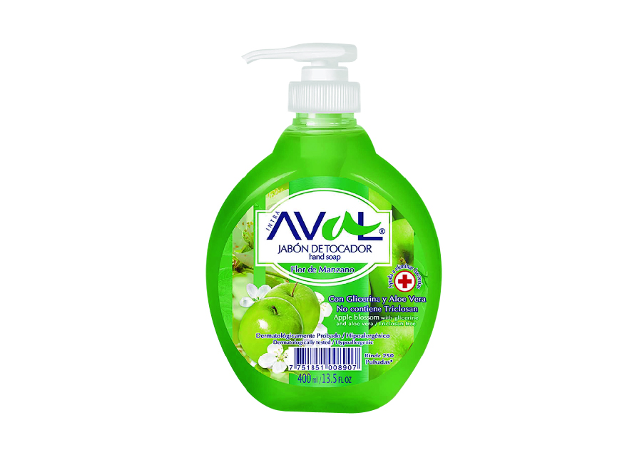  JABON LIQ.  400 ML. GATILLO MANZANA AVAL 