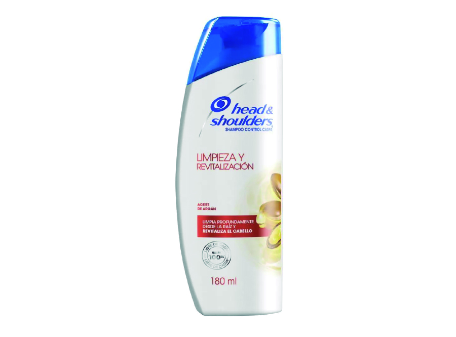  SHAMPOO  180 ML FRASCO H&S LIMPIEZA REVITALIZACION 