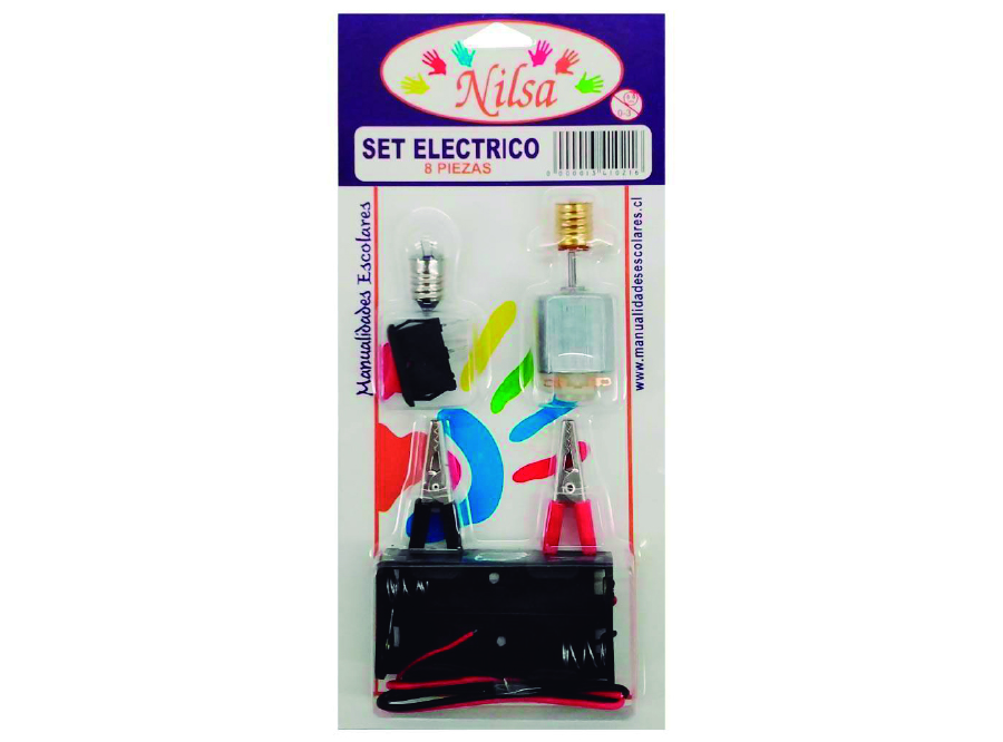  SET ELECTRICO ESCOLAR MOTOR AMP.PINZA P/PILA 
