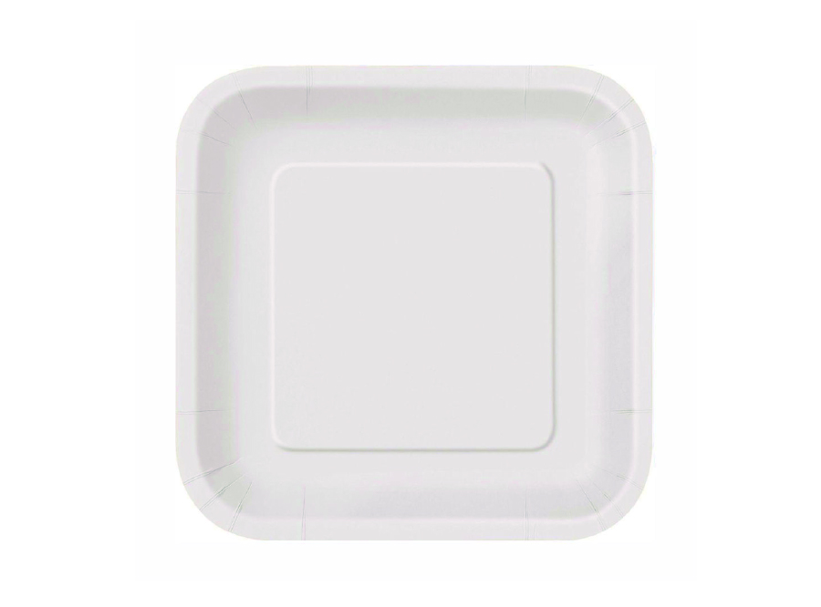  PLATO CARTON 18CM CUAD. BLANCO X 10 UN GLAM 