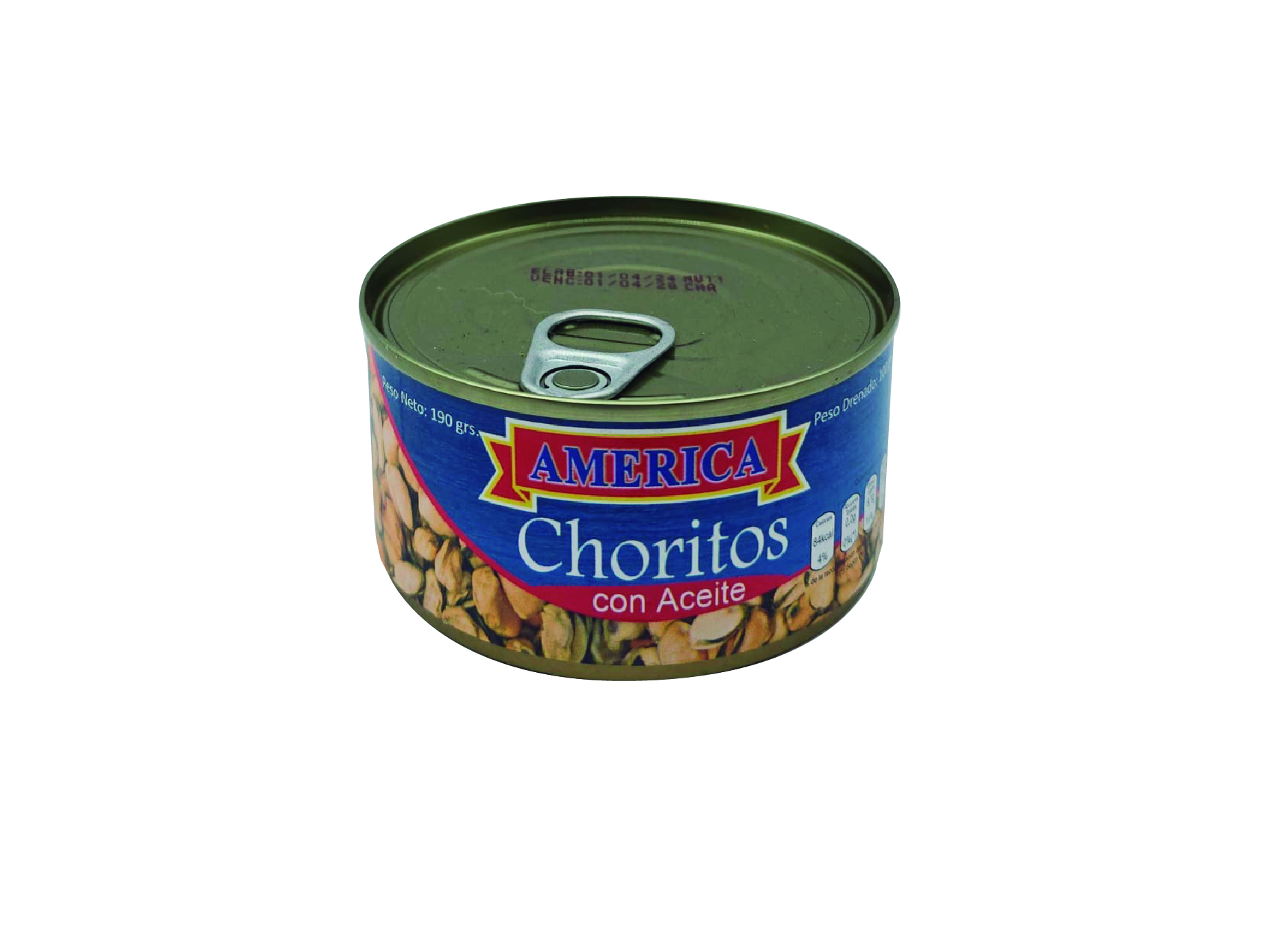  CHORITO ACEITE 190 GR AMERICA 