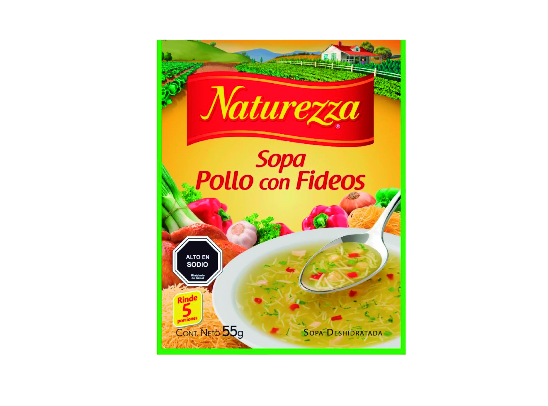  SOPA NATUREZZA 55 GR X 18 UN POLLO FIDEOS 