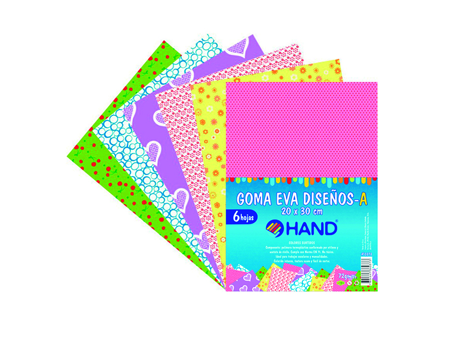  GOMA EVA 30X20 X  6 UN DISEOS A. HAND 