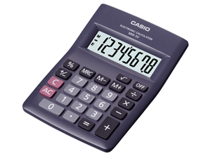  CALCULADORA BASICA ESCR/S CASIO MW-5VW  8 DIG 