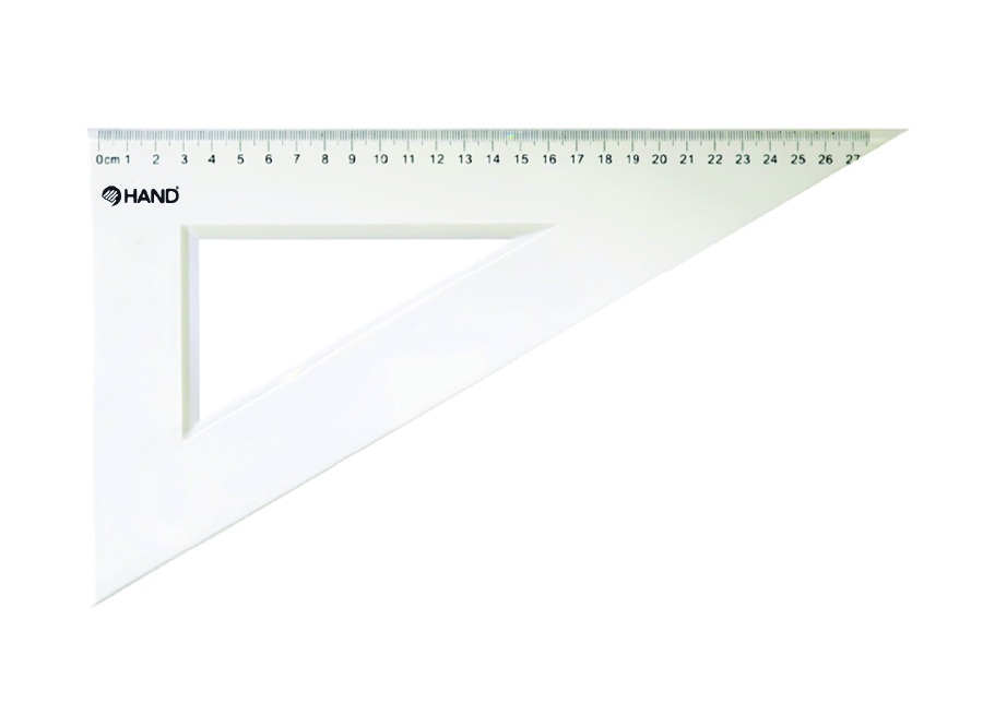  ESCUADRA PLASTICA 60o. 30CM HAND 