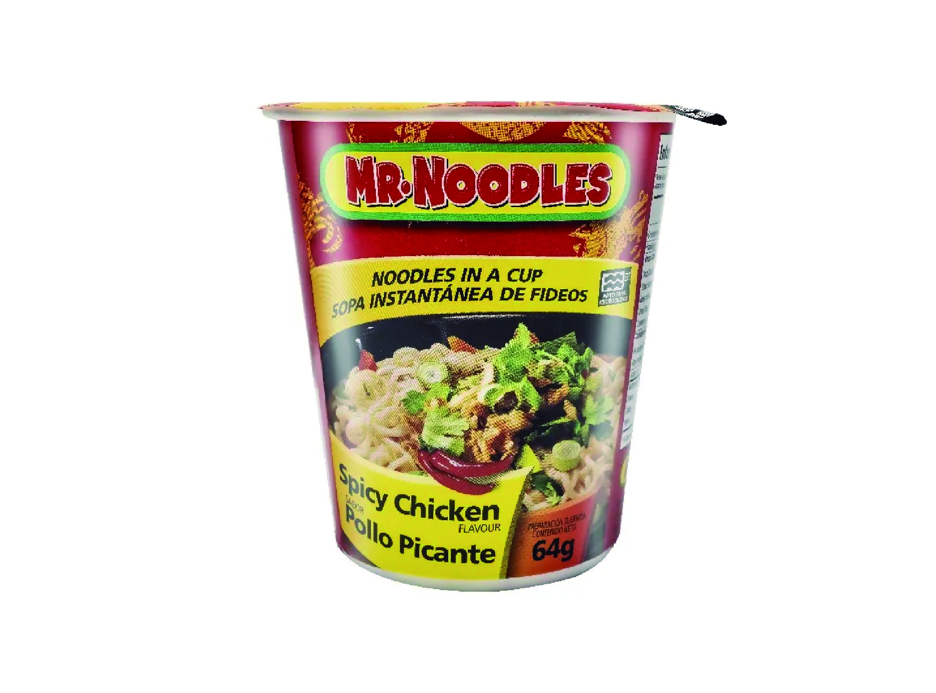  SOPA INST. 64 GR SABOR POLLO PICANTE MR. NOODLES 